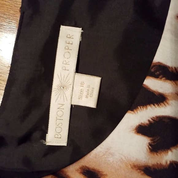 Boston Proper Fit & Flare Animal Print Sleeveless Dress Size 18 - Picture 12 of 12